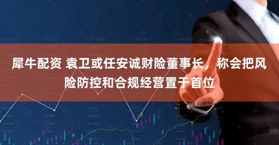 犀牛配资 袁卫或任安诚财险董事长，称会把风险防控和合规经营置于首位